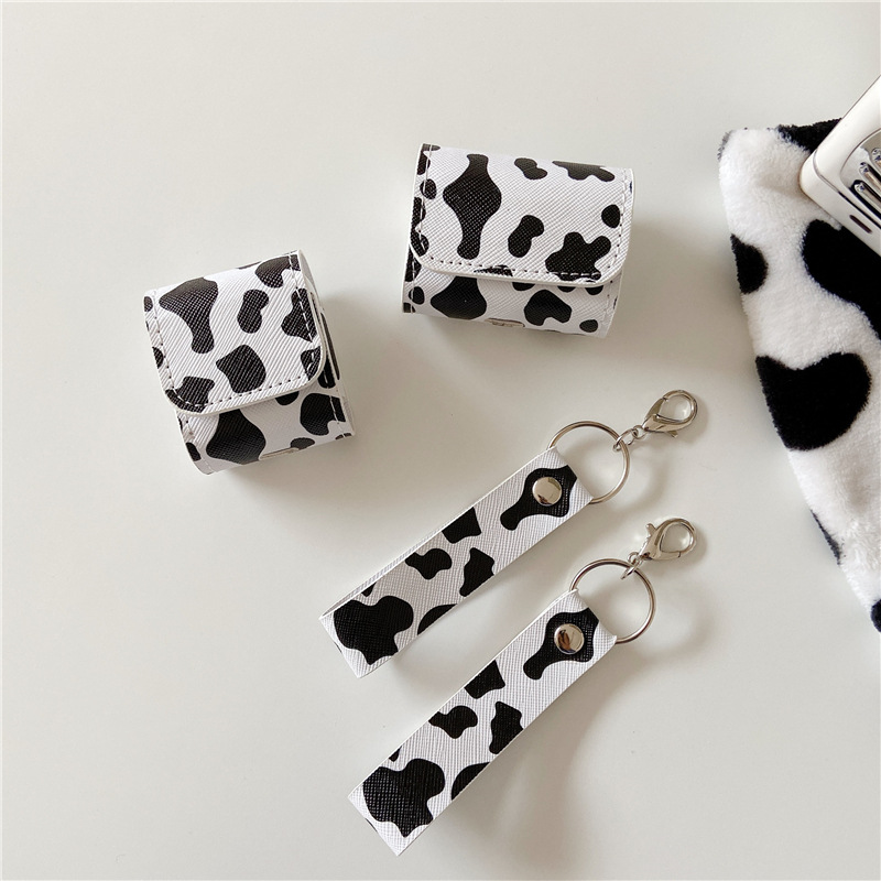 Bluetooth Wireless Headset Protective Case Leather Lanyard Cute - Image 5