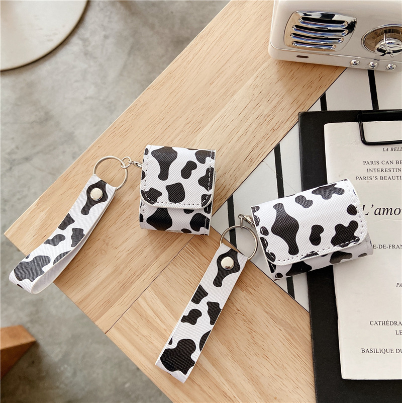 Bluetooth Wireless Headset Protective Case Leather Lanyard Cute - Image 2