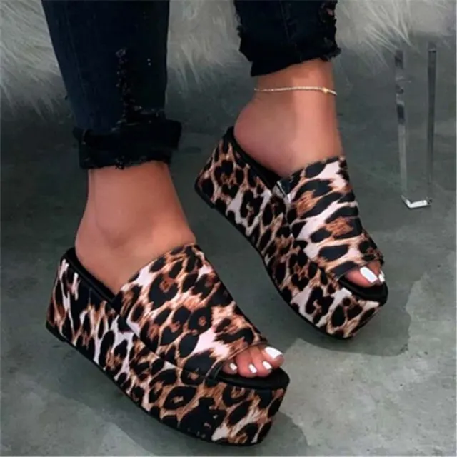 HOT Summer Sandals Women Wedges Shoes Pumps High Heels Sandals Flip Flop Chaussures Femme Platform Sandals Sandalia Feminina New Leopard - Shop at LoveMi