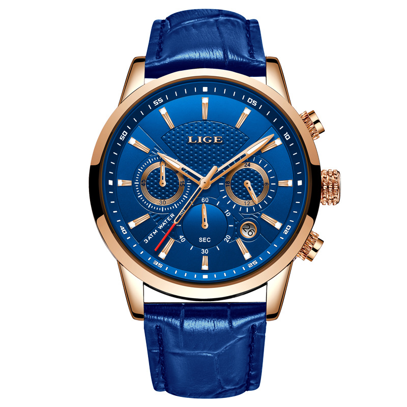 Men's Sports Waterproof Steel Band Quartz Watch