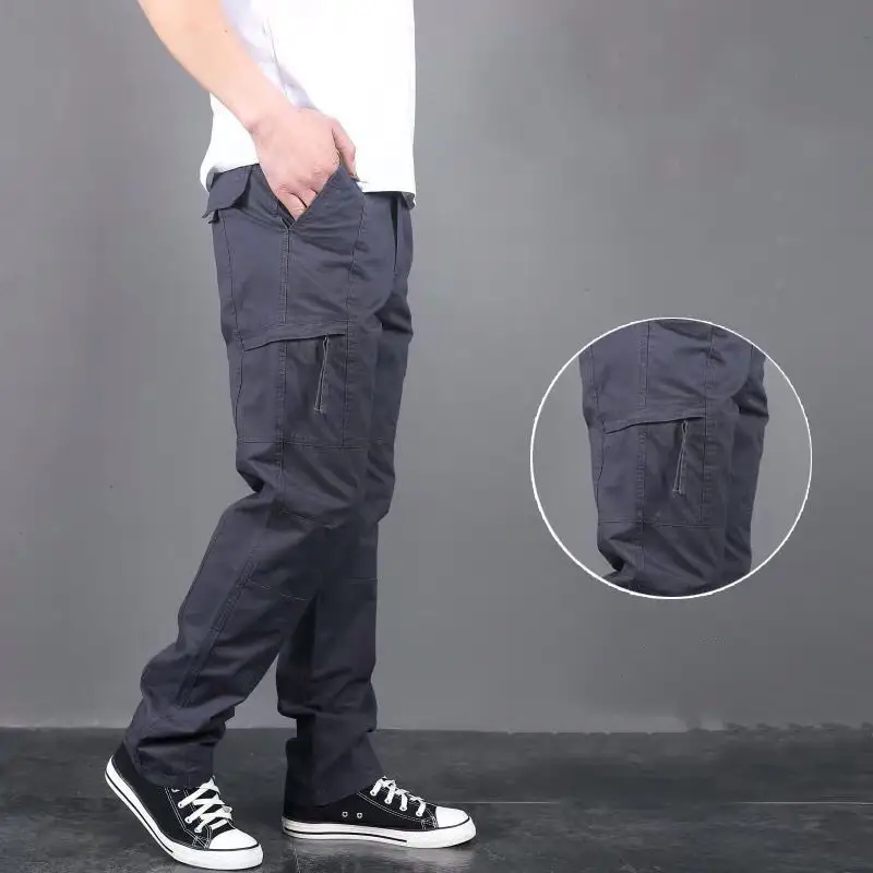 Summer Thin Casual Pants Men's Multi Pocket Overalls