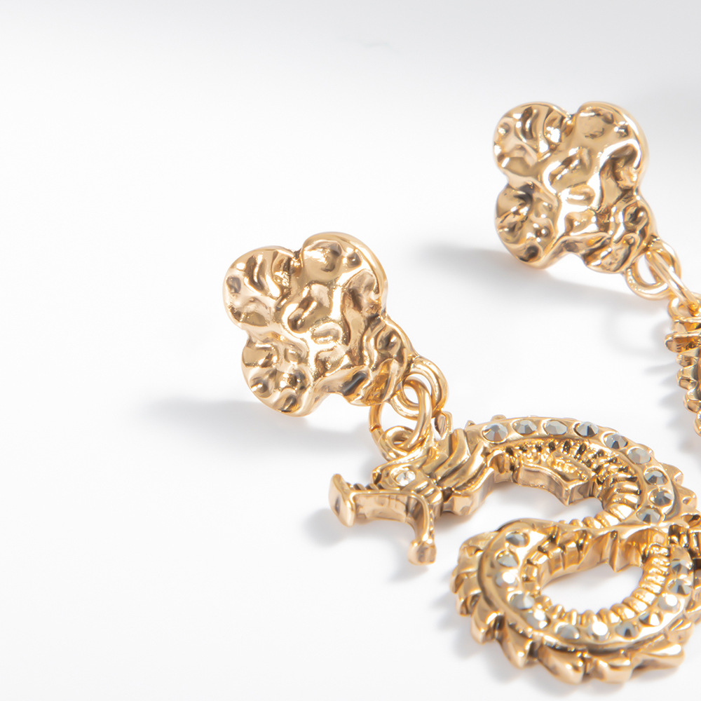 Girl Chinese Dragon Stud Earrings For Girls