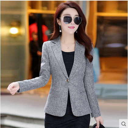 Spring And Autumn New Slim Slimming Ladies Suit Long Sleeve Casual Small Suit