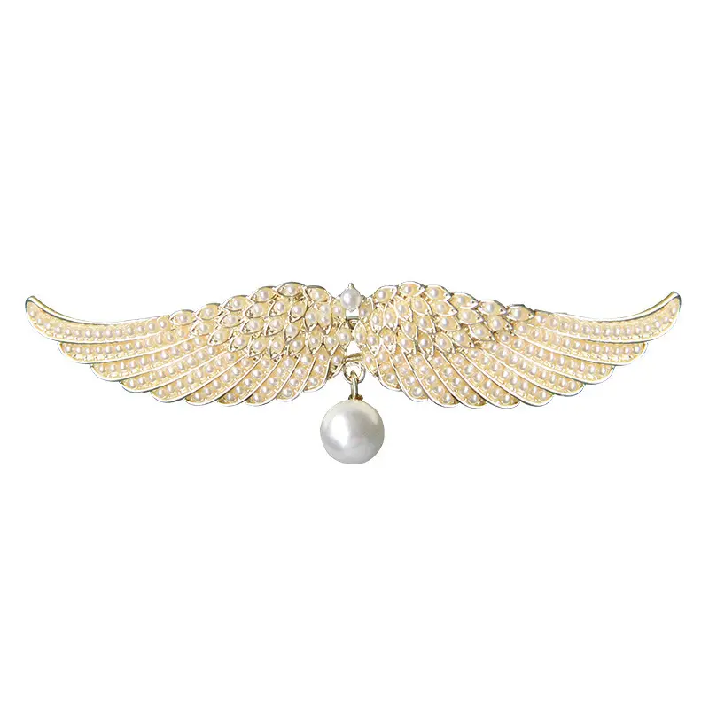 Full Diamond Delicate Hairpin Angel Wings Alloy