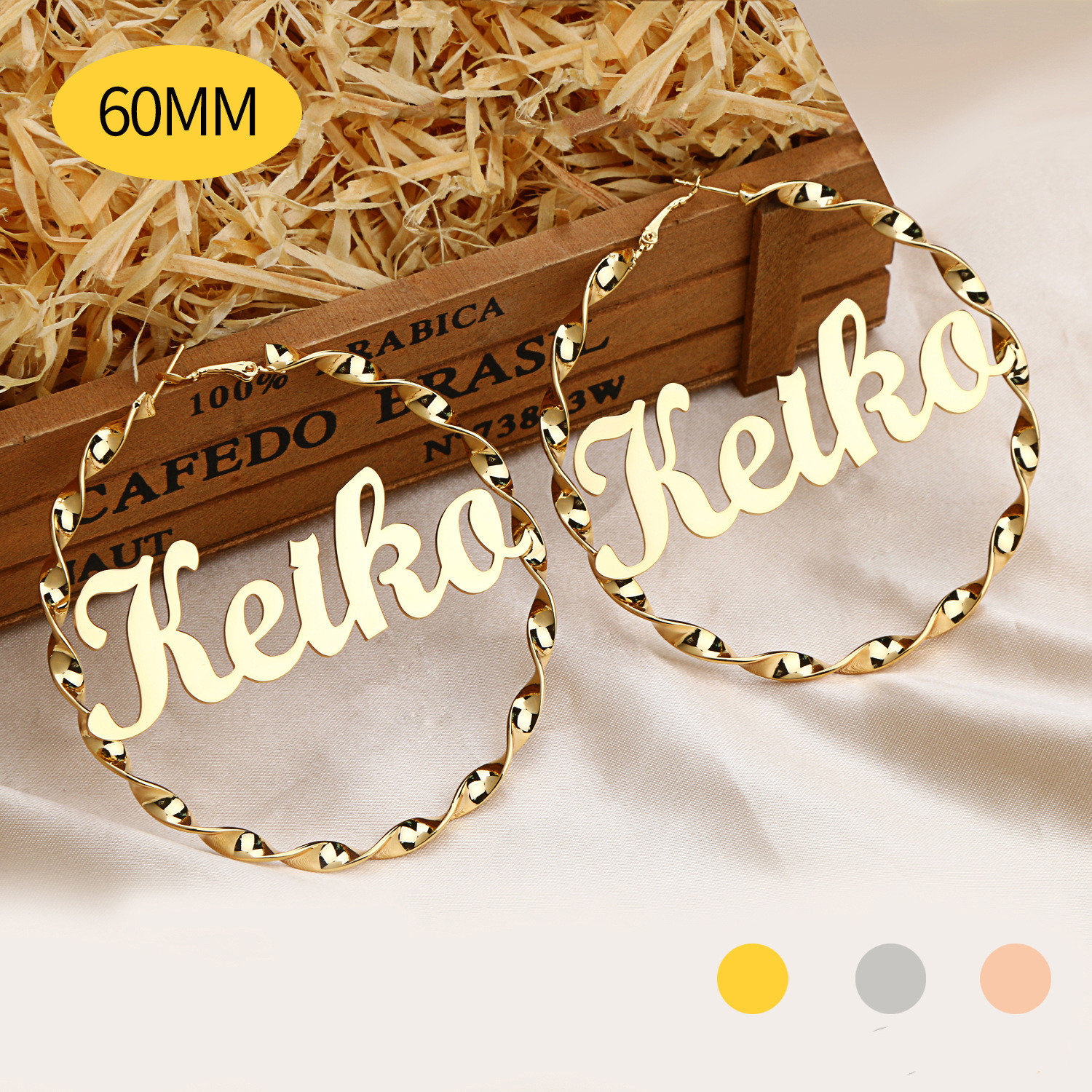 Hot Sale Ins Stainless Steel Threaded Custom Earrings