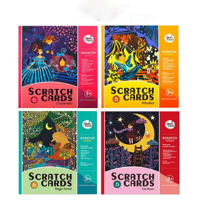 Melody Children's Color Scratch Paper Dream Series Scratch Painting Set