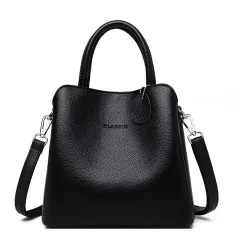 New Style Car Stitching All-match Soft Surface Fashion Handbag Messenger Bag - Black - View 1