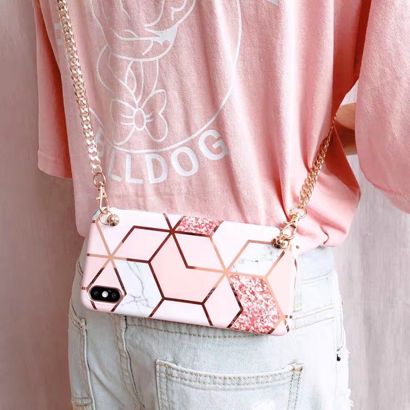 Geometric pink + chain