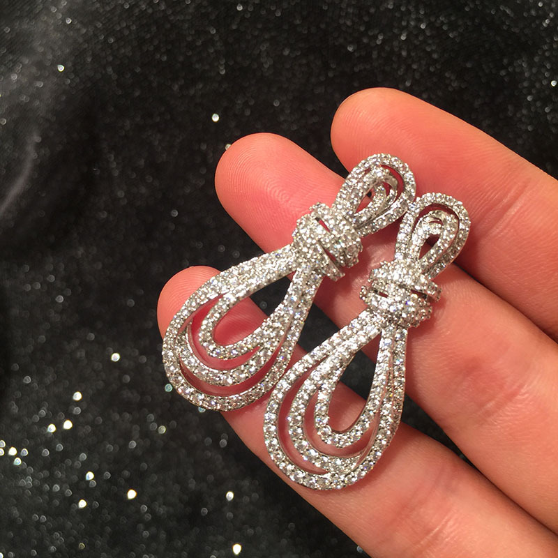 Creative Design Tether Knotted Earrings Multi-Layer Temperament Net Red Earrings