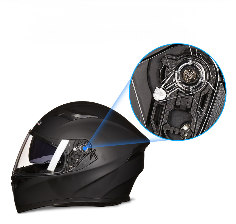 Men's and Women's Double Lens Anti-fog Full Face Four Seasons Cool Motorcycle Helmet — view 2