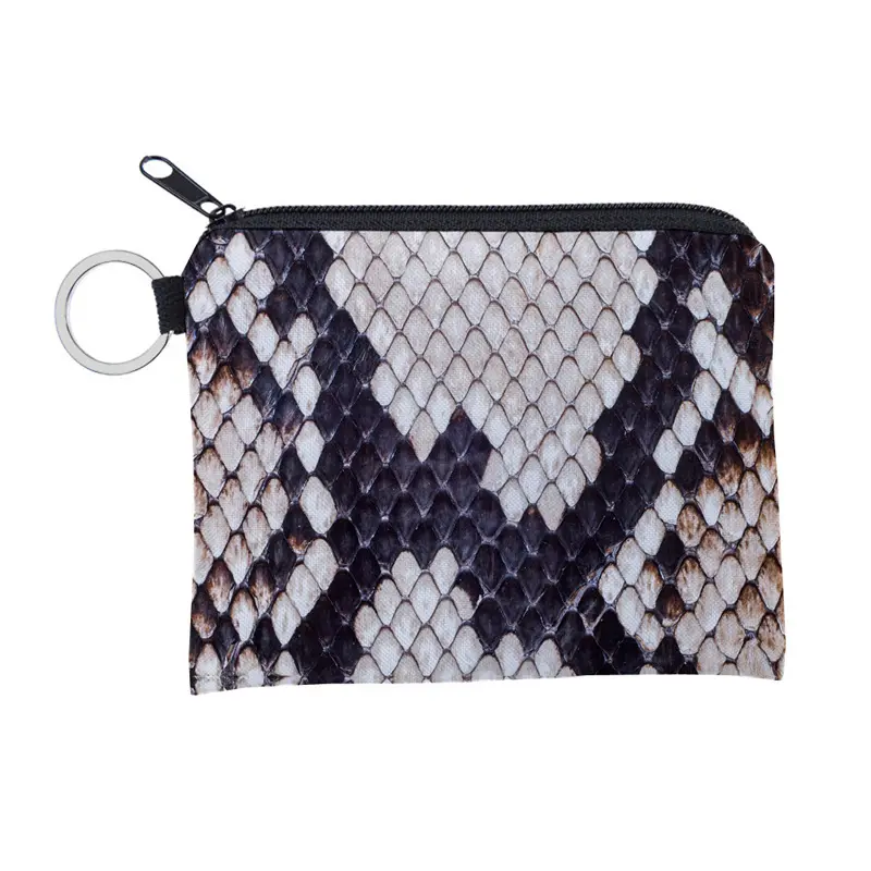 European And American Snake Print Coin Purse