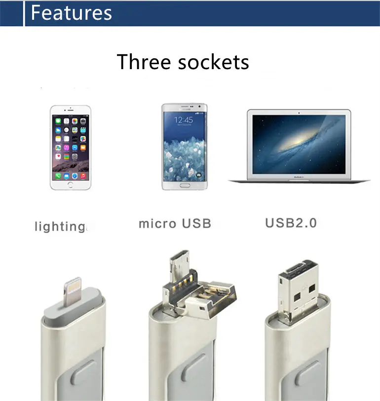 Suitable ForApple Android Mobile Computer OTG Three-in-one
