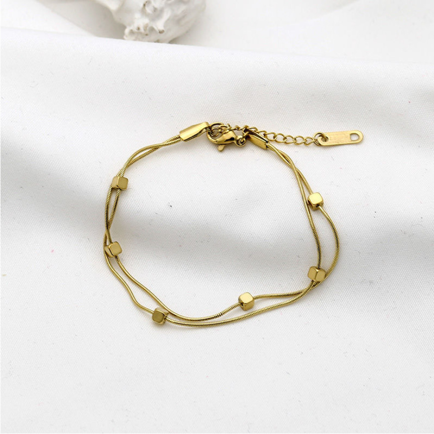 Small Square Geometric Shiny Bracelet