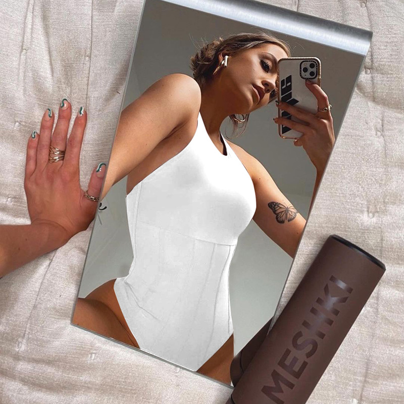 Round Neck Waist Temperament Vest One-piece Suit Women Tide Slim Sleeveless Top Women Spring And Autumn