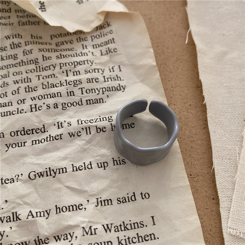 Moran Color Ring Ins Korean Niche Design Individuality Ring