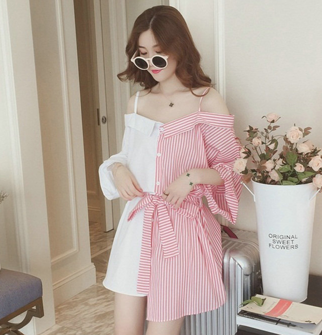 Women's Sling Wide Truffle Shoulder Dress