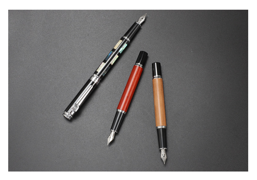 Ceramic Color Lacquer Pen And Peach Wood Crafting Pen