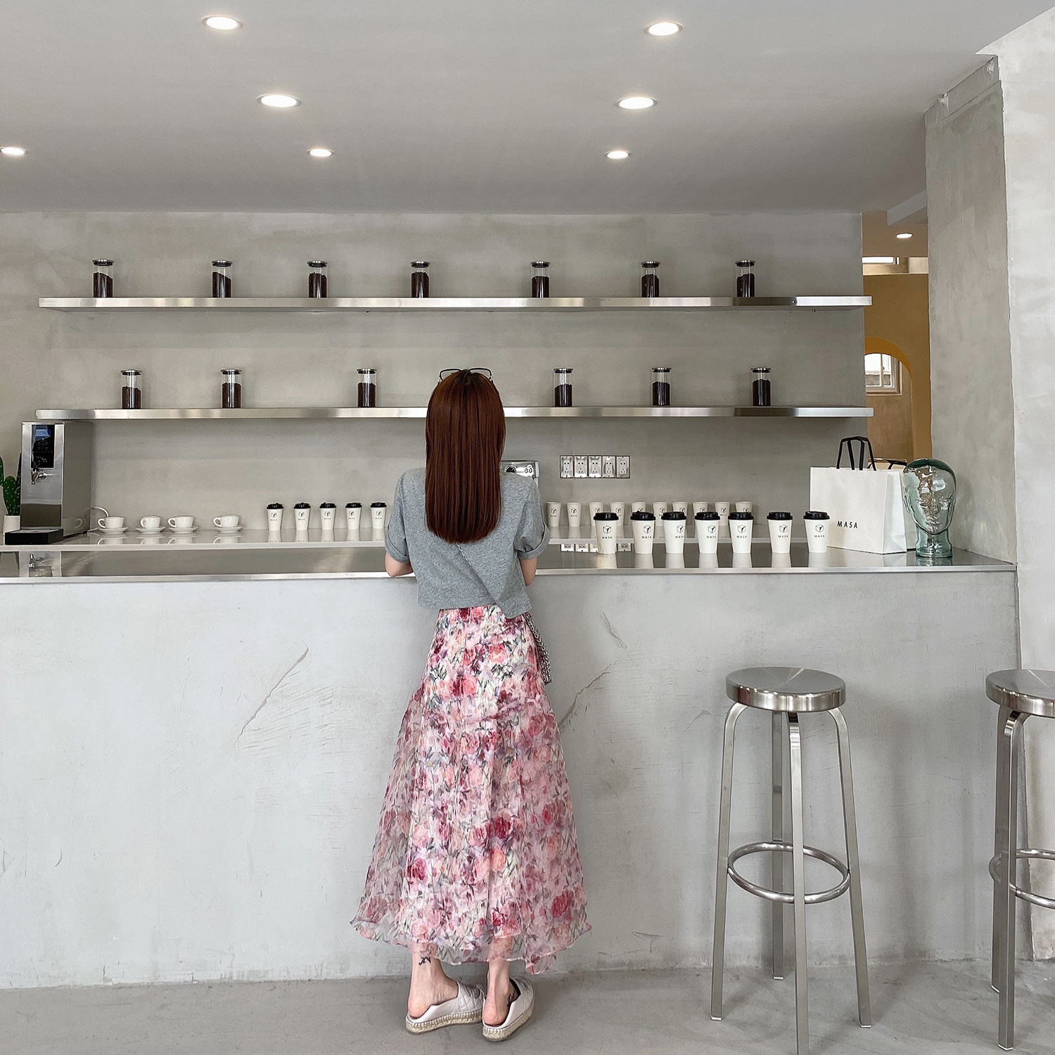 Zichuan Oil Painting Style Skirt Female Xia Ou Gensha