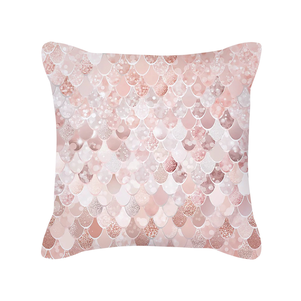 Title 5, Nordic Style Rose Gold Pink Geometric Square Pi...