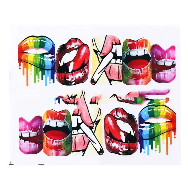 Sources of Nail Art Watermark Stickers European Style Sexy