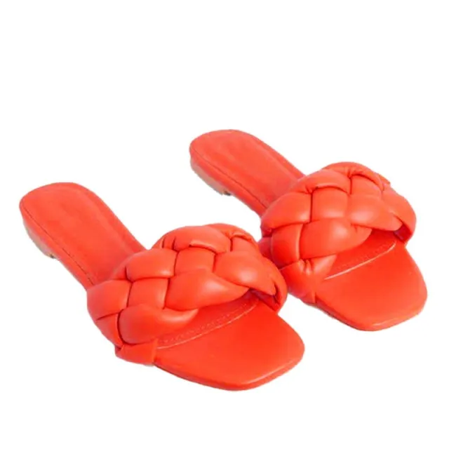 Sponge Woven Slippers Sandals Summer Women's Sandals Orange - Shop at LoveMi