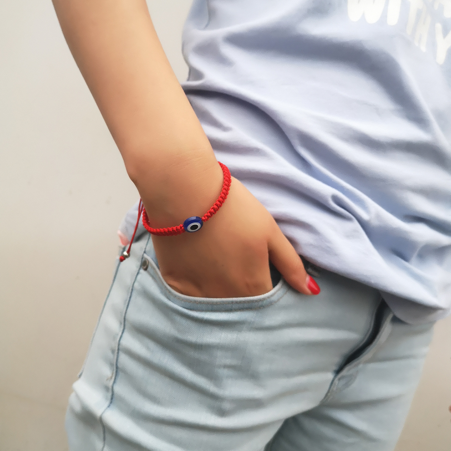 Woven Devil's Eyes Bottoms Year Transit Red String Bracelet