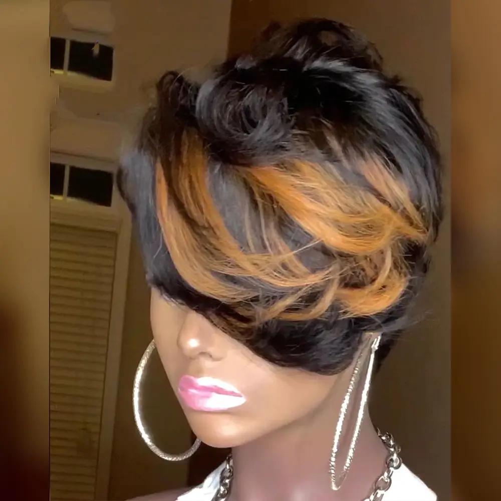 Wigs Wigs, Ladies Small Curly Hair, Gradient Wigs, Chemical Fiber Headgear