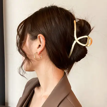 Fashion Alloy Metal Hair Claw Clip Grab Hairpin All-match
