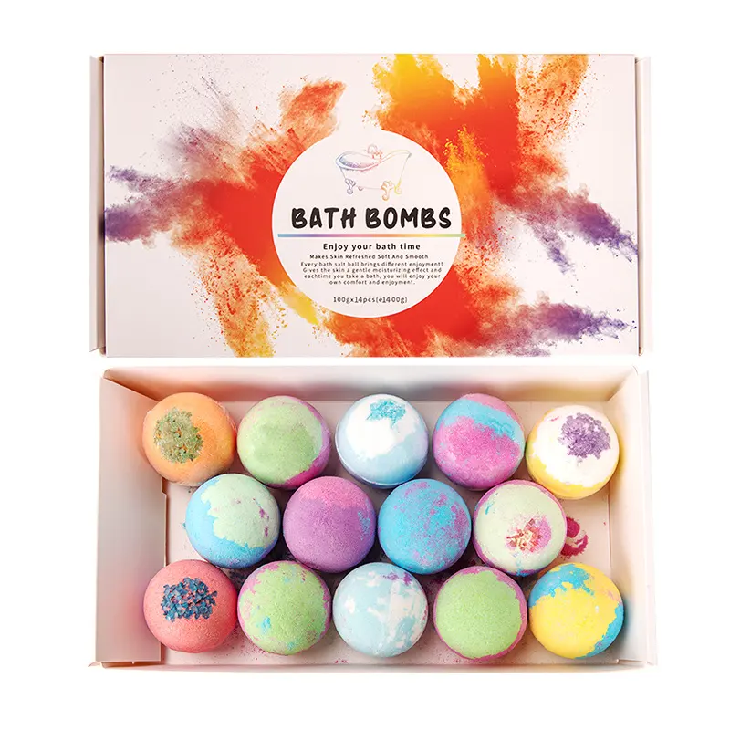 Bath Bombs 14 Pieces of Salt Ball Gift Box