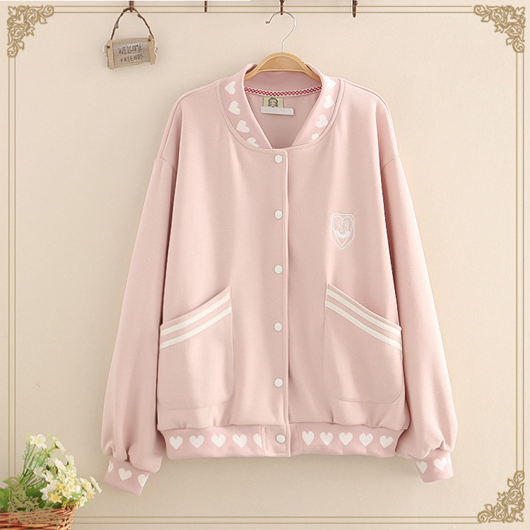 Girl Loose Love All-match Macaron Baseball Uniform