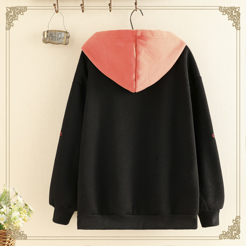 Title 5, Japanese Cute Girl Heart Sweater Plus Velvet Th...