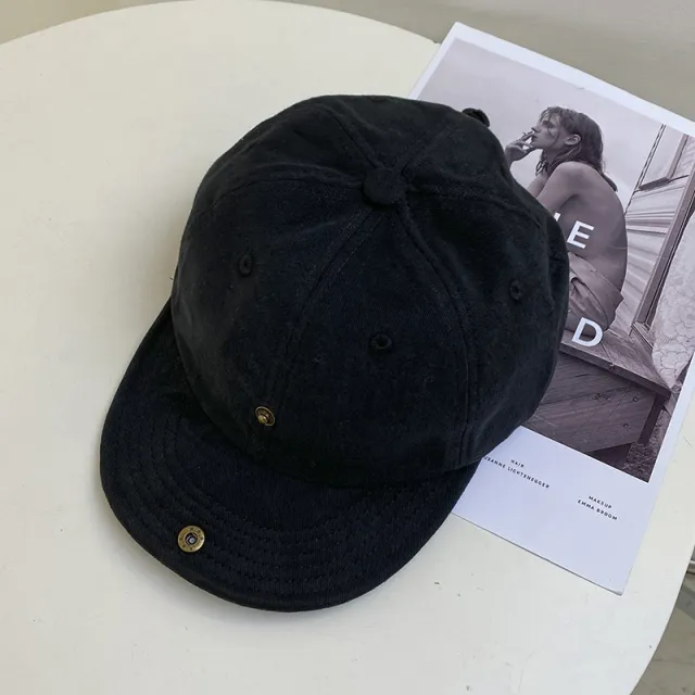 Women's Two Baseball Caps With Solid Color Soft Brim Black - Shop at LoveMi