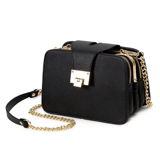 Handbags Clutch Bag Ladies Messenger Bags With Metal Buckle Black - Shop at LoveMi