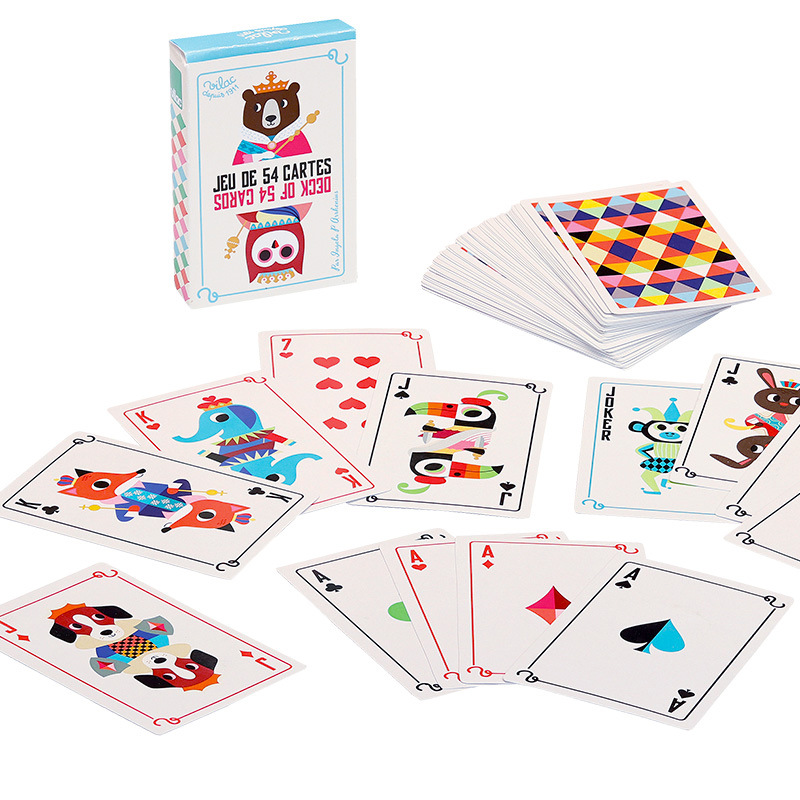 Title 1, Creative Cute Cartoon Children Playing Cards