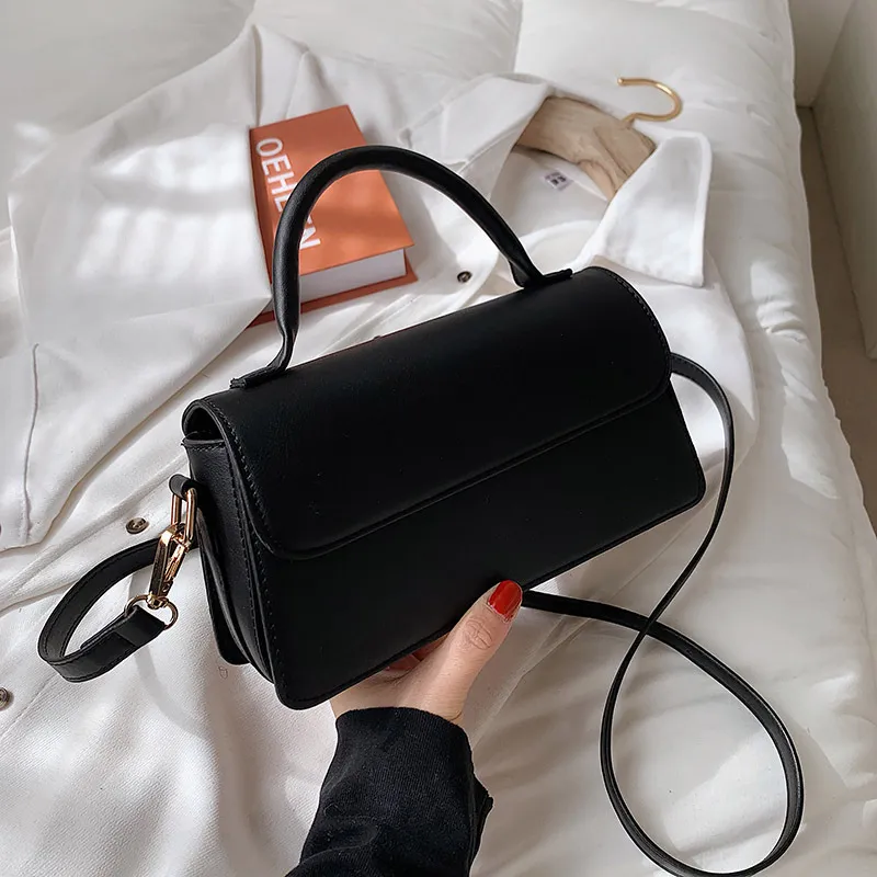 New Trendy Fashion Net Red Hot Crossbody Bag Western Style Wild Portable Small Square Bag - Black