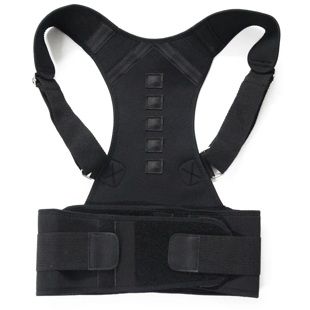Adjustable Magnetic Posture Corrector Corset Back Men Body Shaper Brace Back Shoulder Belt Lumbar Support – image 6