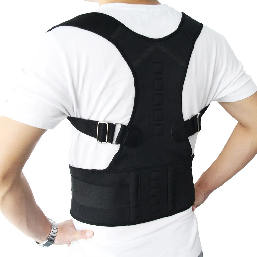 Adjustable Magnetic Posture Corrector Corset Back Men Body Shaper Brace Back Shoulder Belt Lumbar Support – image 2
