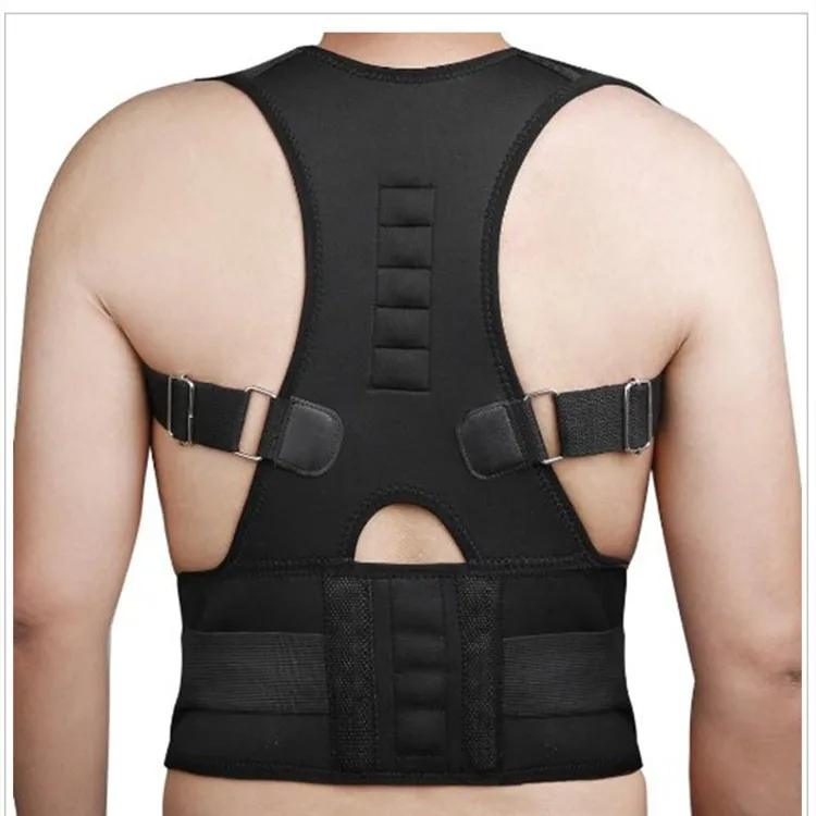 Adjustable Magnetic Posture Corrector Corset Back Men Body Shaper Brace Back Shoulder Belt Lumbar Support – image 3