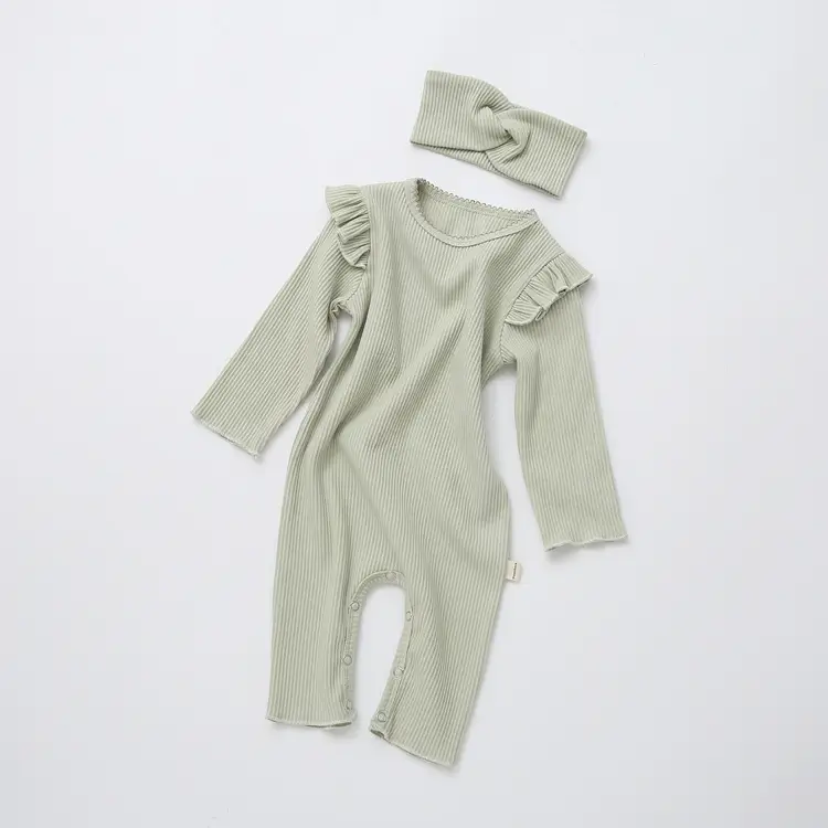 Korean Spring And Autumn Bottoming Triangle Romper European And American Baby Crawling Clothes Ins New Baby Cotton Long-Sleeved Bag