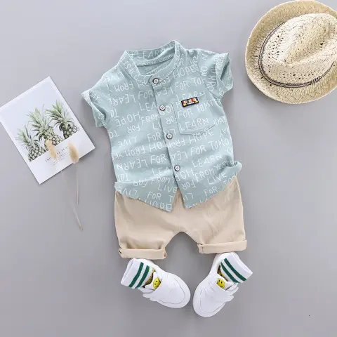 Korean Short-Sleeved Children's Clothing for Boys and Girls