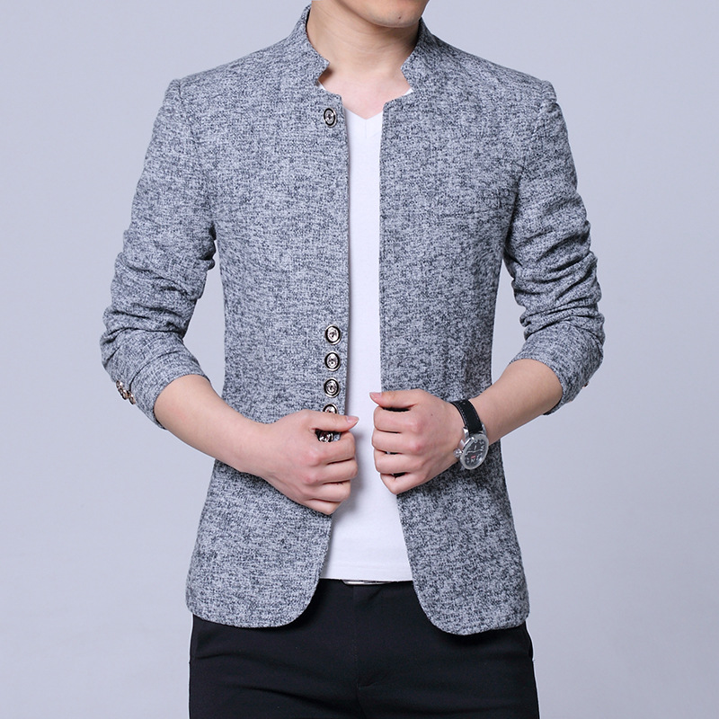 New Men's Stand Up Collar Tunic Men's Suit