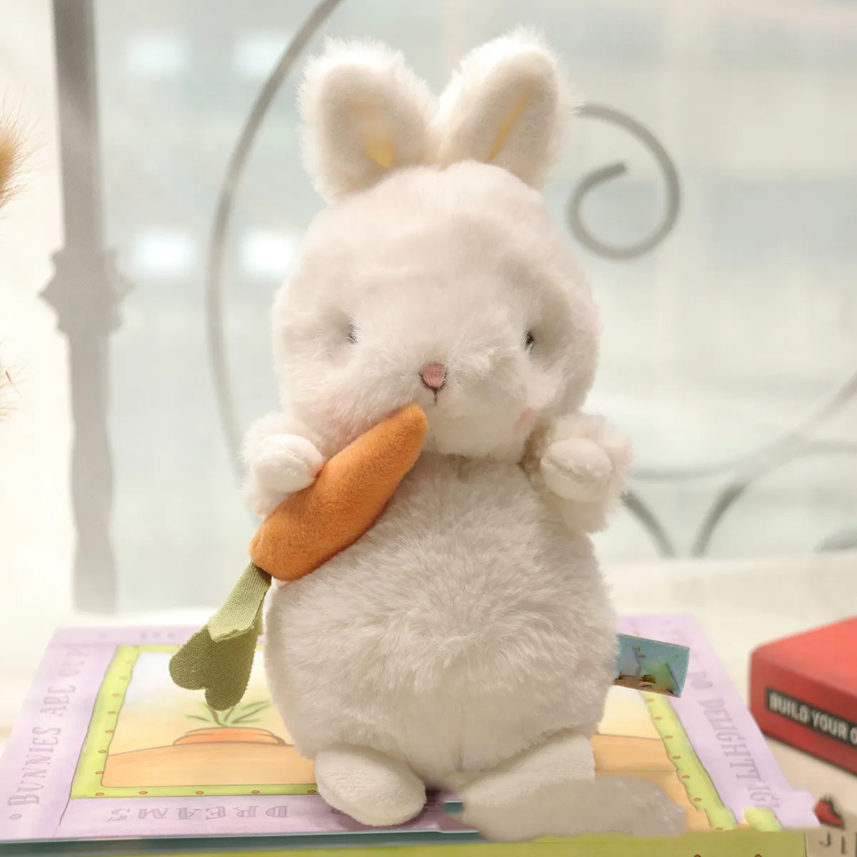 Cute Fluffy Bunny Plushies Stuffed Soft Baby Appease Toy Long Plush Hug Star Carrot Rabbit – image 5
