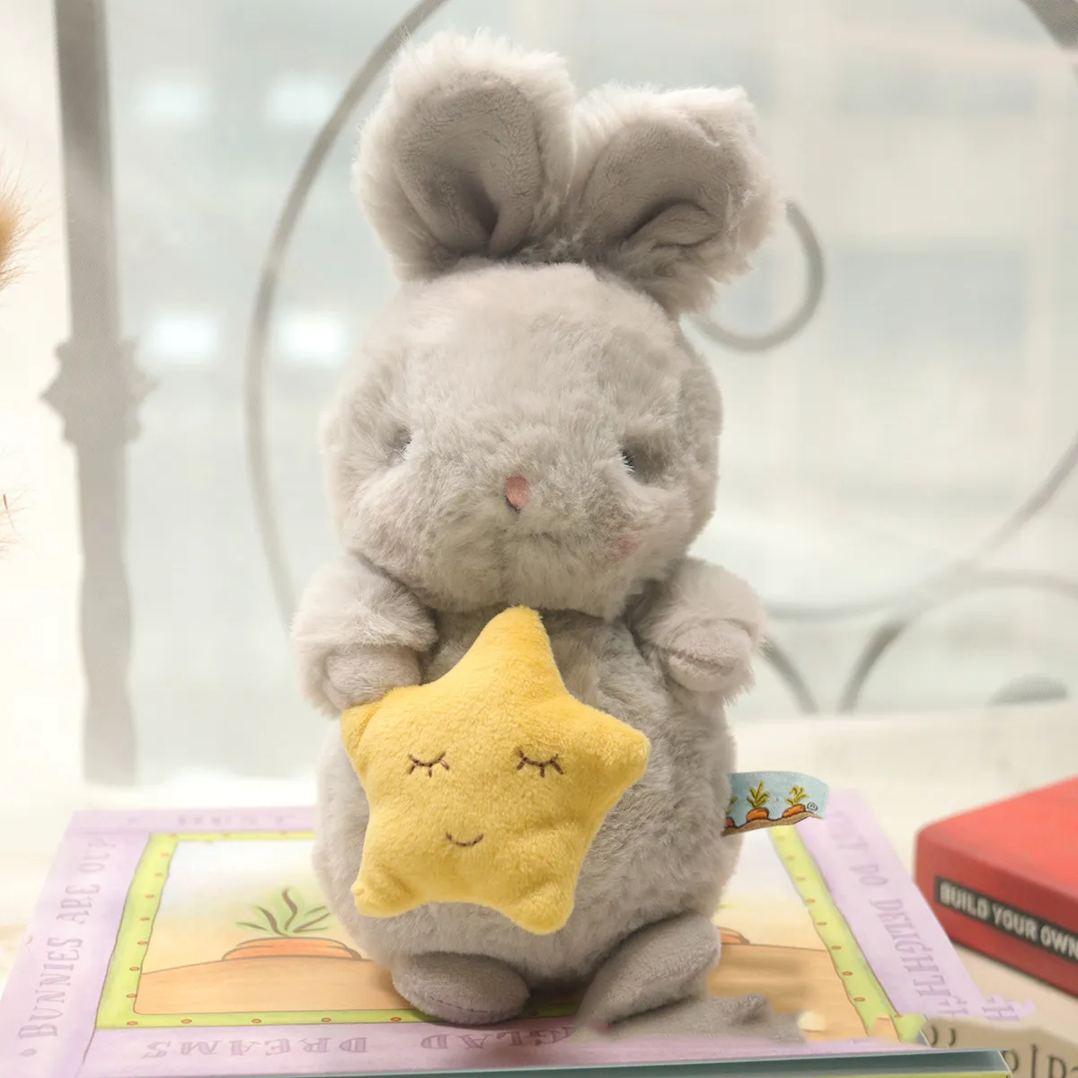 Cute Fluffy Bunny Plushies Stuffed Soft Baby Appease Toy Long Plush Hug Star Carrot Rabbit – image 6