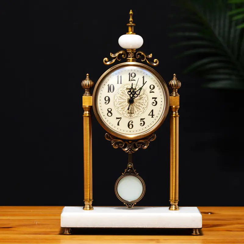 Table Clock Home Living Room Clock Fashion Retro Clock Ornaments