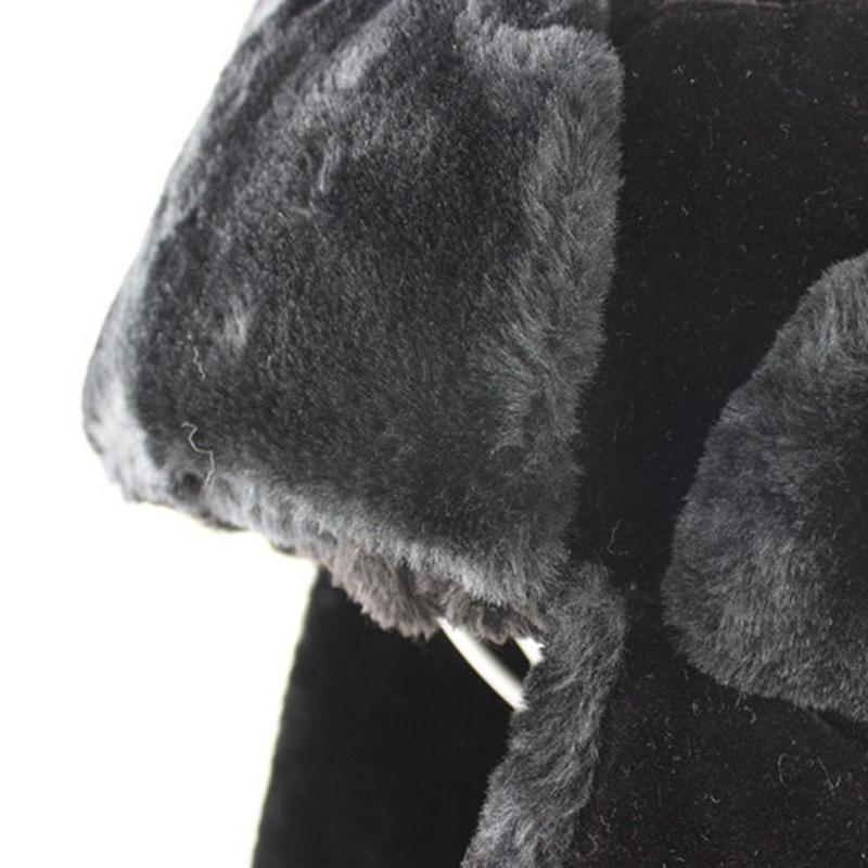 Thick Ear Flap Warm Hat Outdoor Men And Women Women Winter Warm Rabbit Imitation Leather Hat