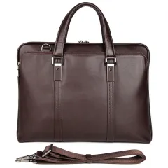 Gentleman Style Leather Men's Bags Business Bag Briefcases Men's Handbags Atmospheric And Stable Handbags - Brown - View 1