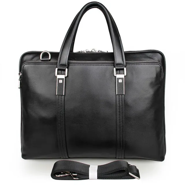 Gentleman Style Leather Men's Bags Business Bag Briefcases Men's Handbags Atmospheric And Stable Handbags Black - Shop at LoveMi