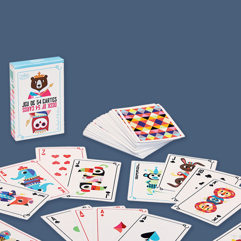 Title 3, Creative Cute Cartoon Children Playing Cards