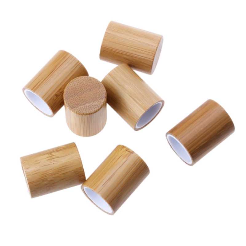 Essential Oil Blending Sub-Packed Gem Ball Bottle Gem Bead Head Bamboo Material Bottle Cap Chakra Essential Oil Ball Bottle Set