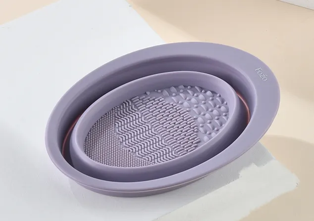 Silicone Cosmetic Makeup Brush Cleaning Pad Board Light Purple - Shop at LoveMi